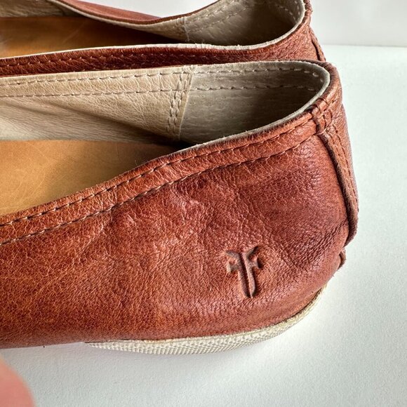 Frye Women's Size 8 Melanie Slip On Cognac Leather Casual Minimalist Comfort - Picture 5 of 7